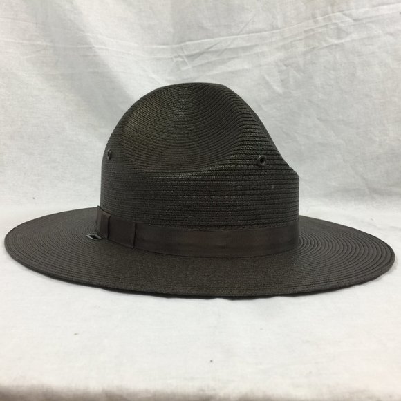 Stratton Hat Straw Brown 7 3/8  Trooper Police - Picture 7 of 14